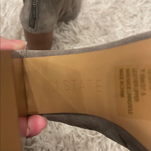 1. State Taupe Suede Ankle Booties brand new women’s 7.5 - Picture 8 of 12